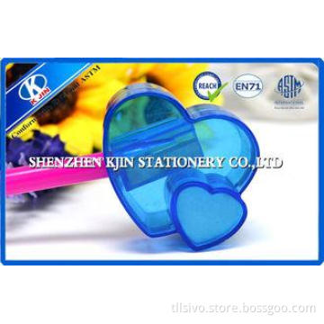 School Students Blue Clear Plastic Pencil Sharpeners With M